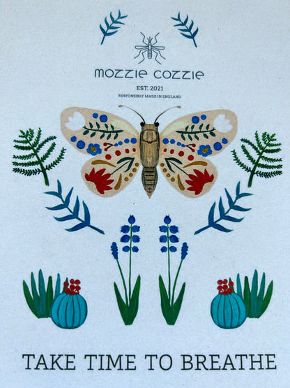 Mozzie Cozzie's Earth Element postcard - printed on poppy seed paper to plant in the garden.