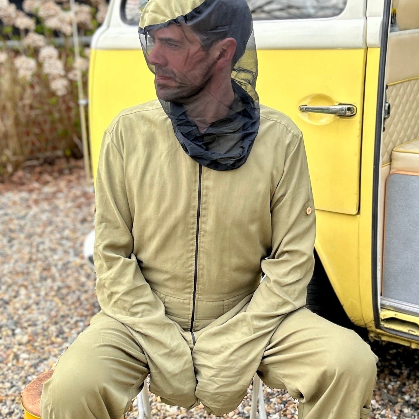 Mozzie Cozzie Hood - one size, unisex - pictured in ActionMan Khaki./Olive.