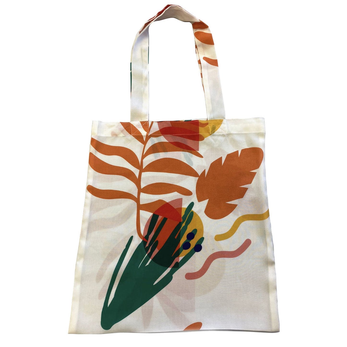 Mozzie Cozzie tote bag - French seams and strength in TENCEL by Lenzing AG.  Tropical Summer Earth digitally printed with matching scarf (sold separately).